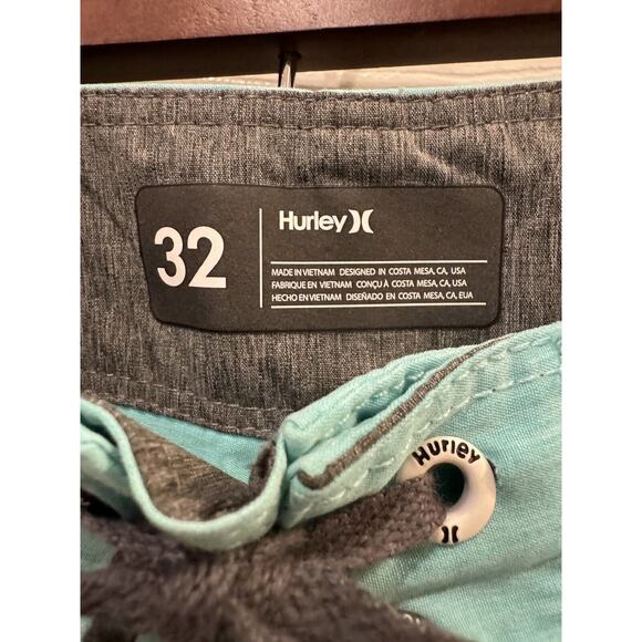 HURLEY Men 32 Green One & Only Cross Dye 8" Inseam Board Shorts Swim Trunks NEW - Picture 5 of 5